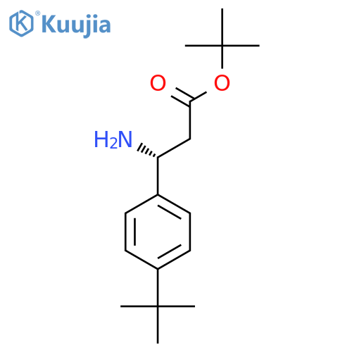 tert-butyl (3R)-3-amino-3-(4-tert-butylphenyl)propanoate structure