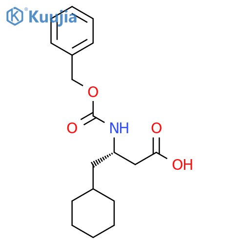(3S)-3-{[(benzyloxy)carbonyl]amino}-4-cyclohexylbutanoic acid structure