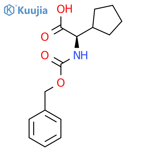 (2R)-2-{[(benzyloxy)carbonyl]amino}-2-cyclopentylacetic acid structure