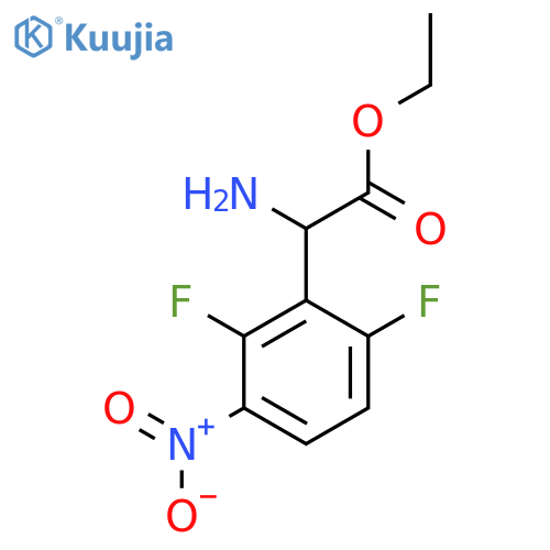 Ethyl 2-amino-2-(2,6-difluoro-3-nitrophenyl)acetate structure