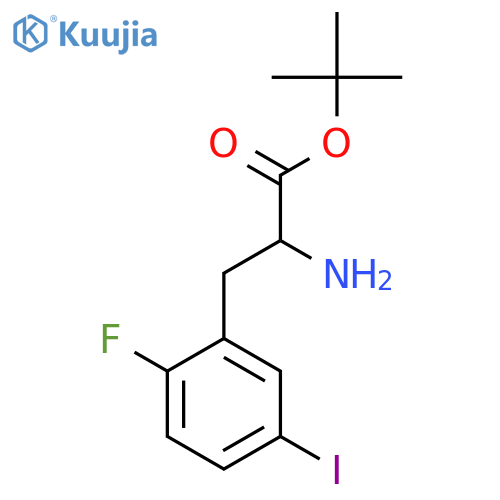 Tert-butyl 2-amino-3-(2-fluoro-5-iodophenyl)propanoate structure