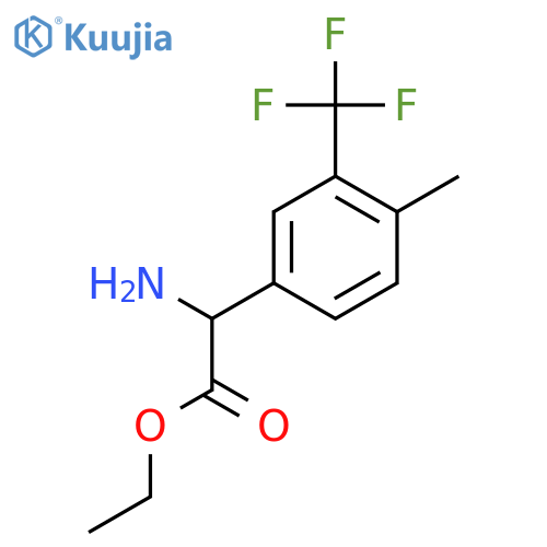 ethyl 2-amino-2-4-methyl-3-(trifluoromethyl)phenylacetate structure