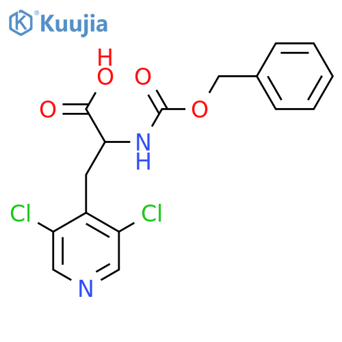 2-{(benzyloxy)carbonylamino}-3-(3,5-dichloropyridin-4-yl)propanoic acid structure