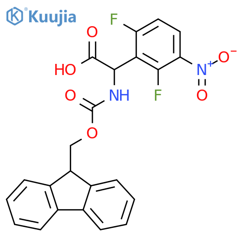 2-(2,6-difluoro-3-nitrophenyl)-2-({[(9H-fluoren-9-yl)methoxy]carbonyl}amino)acetic acid structure