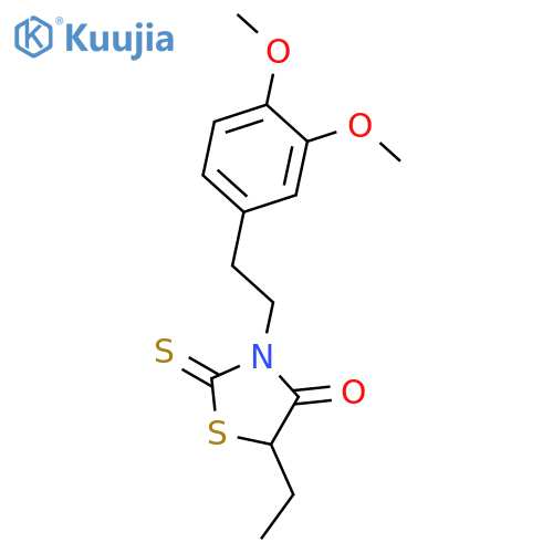 4-Thiazolidinone,3-[2-(3,4-dimethoxyphenyl)ethyl]-5-ethyl-2-thioxo- structure