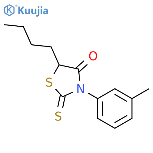 4-Thiazolidinone,5-butyl-3-(3-methylphenyl)-2-thioxo- structure