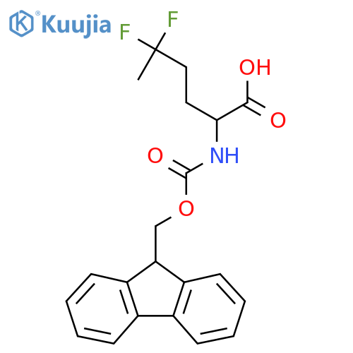 2-({[(9H-fluoren-9-yl)methoxy]carbonyl}amino)-5,5-difluorohexanoic acid structure