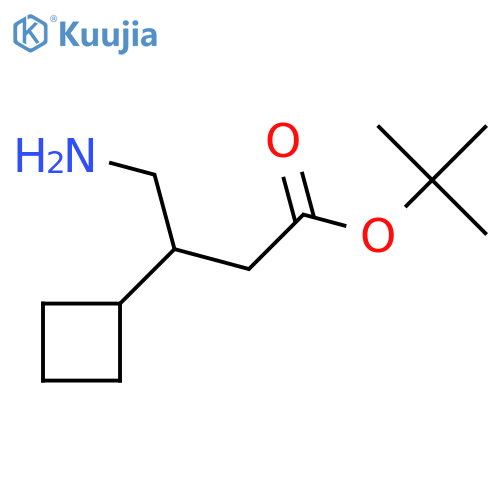 Tert-butyl 4-amino-3-cyclobutylbutanoate structure
