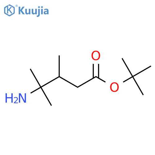 Tert-butyl 4-amino-3,4-dimethylpentanoate structure