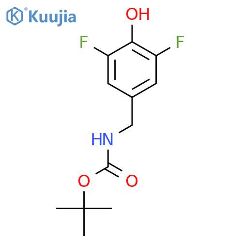 tert-butyl N-(3,5-difluoro-4-hydroxyphenyl)methylcarbamate structure