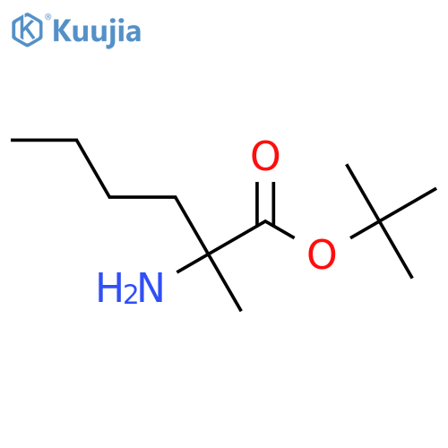 Tert-butyl 2-amino-2-methylhexanoate structure
