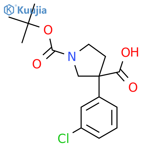 1-[(Tert-butoxy)carbonyl]-3-(3-chlorophenyl)pyrrolidine-3-carboxylic acid structure