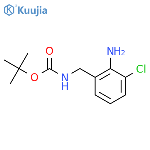 Tert-butyl N-[(2-amino-3-chlorophenyl)methyl]carbamate structure