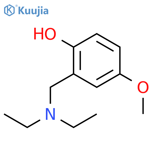 2-(diethylamino)methyl-4-methoxyphenol structure