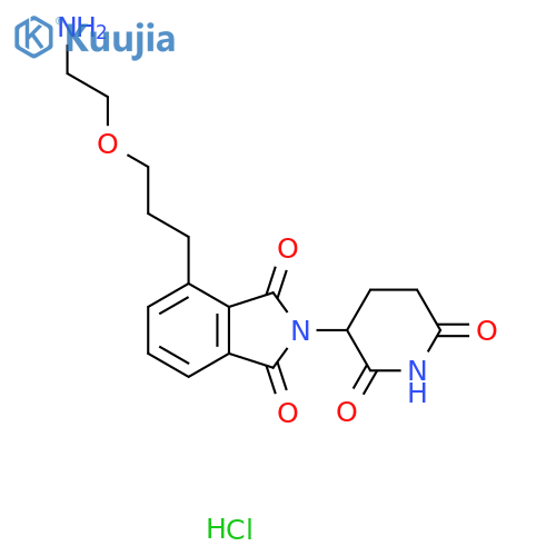 4-[3-(2-Aminoethoxy)propyl]-2-(2,6-dioxopiperidin-3-yl)isoindole-1,3-dione;hydrochloride structure