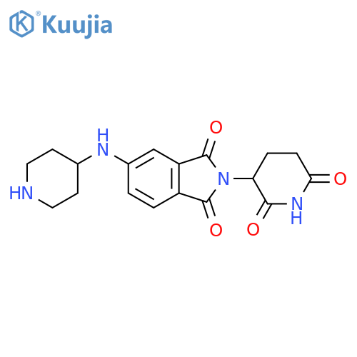 2-(2,6-dioxopiperidin-3-yl)-5-(piperidin-4-yl)amino-2,3-dihydro-1H-isoindole-1,3-dione structure
