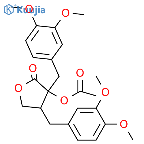 3,3',4,4',8-Pentahydroxy-8,8'-lignan-9,9'-olide; (8R,8'S)-form, 3,3',4,4'-Tetra-Me ether, 8-Ac structure