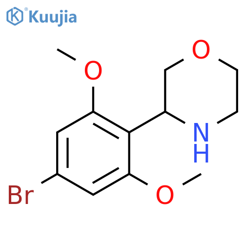 3-(4-bromo-2,6-dimethoxyphenyl)morpholine structure