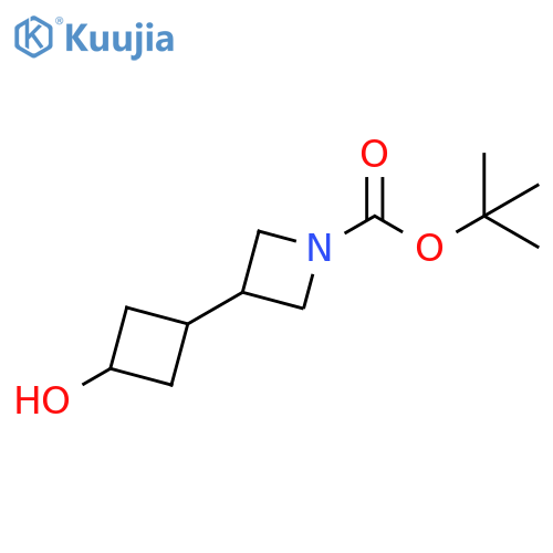 1-Azetidinecarboxylic acid, 3-(3-hydroxycyclobutyl)-, 1,1-dimethylethyl ester structure