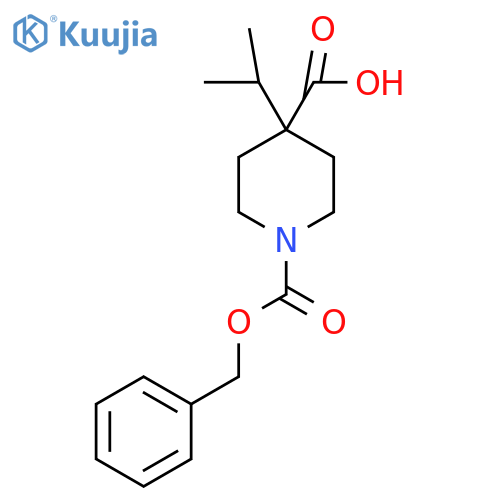 1-(benzyloxy)carbonyl-4-(propan-2-yl)piperidine-4-carboxylic acid structure