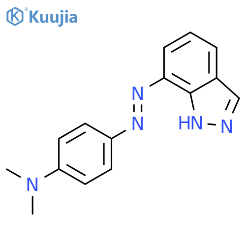 Benzenamine,4-[2-(1H-indazol-7-yl)diazenyl]-N,N-dimethyl- structure