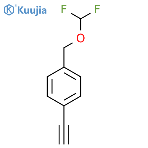 1-[(Difluoromethoxy)methyl]-4-ethynylbenzene structure