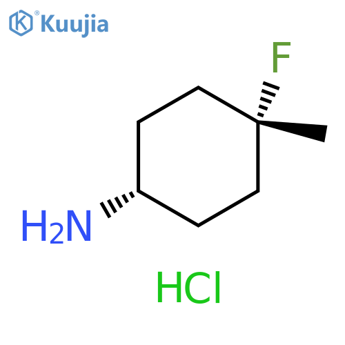 Cyclohexanamine, 4-fluoro-4-methyl-, hydrochloride (1:1), cis- structure