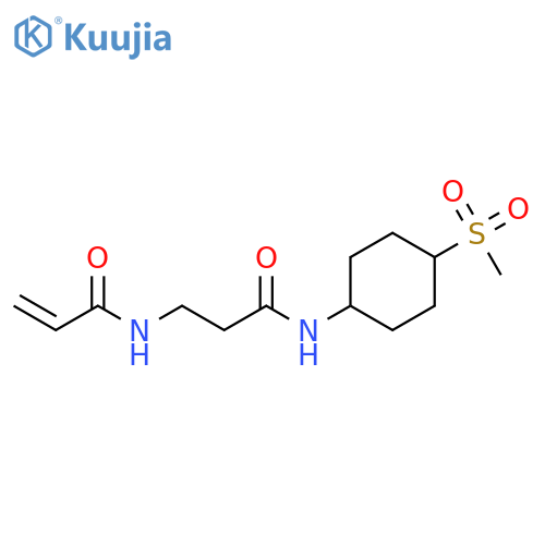 N-(2-{(1s,4s)-4-methanesulfonylcyclohexylcarbamoyl}ethyl)prop-2-enamide structure