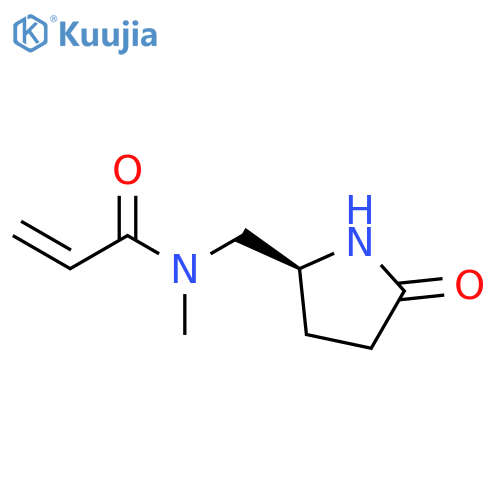 N-methyl-N-{(2S)-5-oxopyrrolidin-2-ylmethyl}prop-2-enamide structure