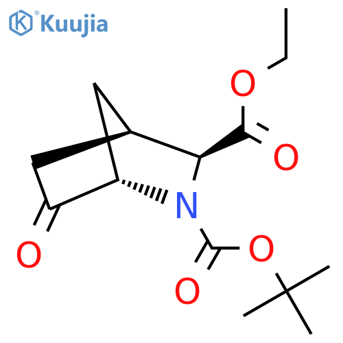 2-(1,1-Dimethylethyl) 3-ethyl (1S,3S,4R)-6-oxo-2-azabicyclo[2.2.1]heptane-2,3-dicarboxylate structure