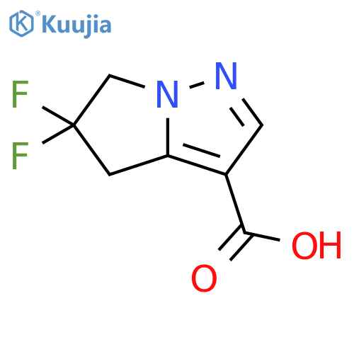 4H-Pyrrolo[1,2-b]pyrazole-3-carboxylic acid, 5,5-difluoro-5,6-dihydro- structure