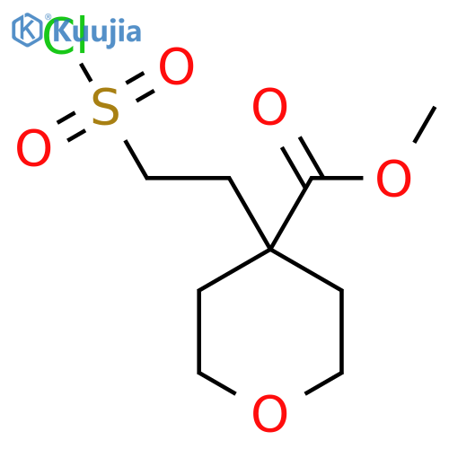 Methyl 4-(2-chlorosulfonylethyl)oxane-4-carboxylate structure