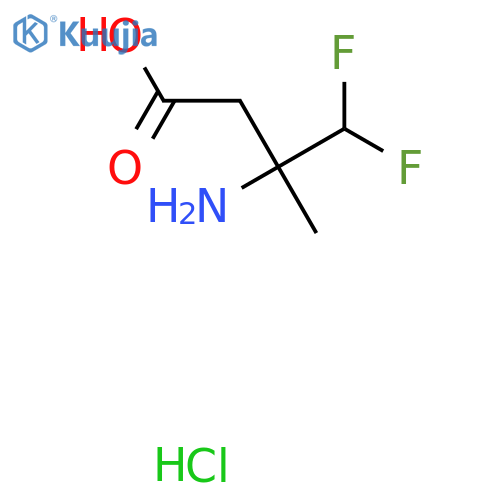 3-Amino-4,4-difluoro-3-methylbutanoic acid;hydrochloride structure