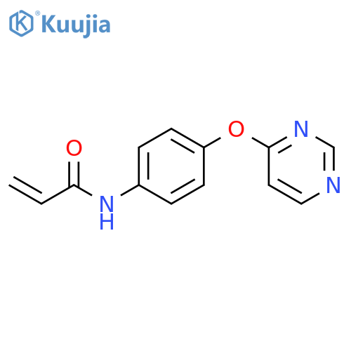 N-4-(pyrimidin-4-yloxy)phenylprop-2-enamide structure