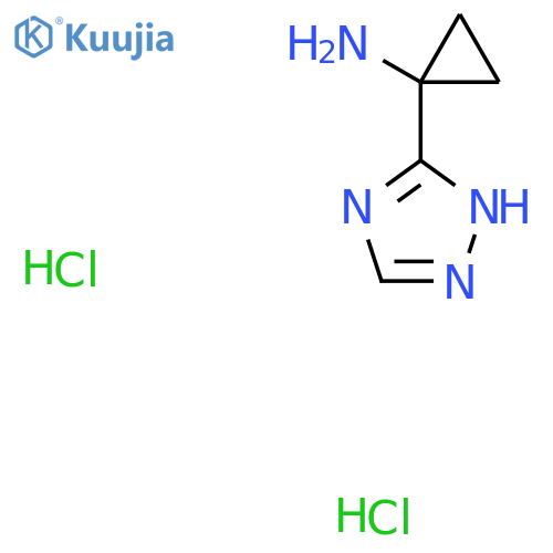 1-(1H-1,2,4-Triazol-5-yl)cyclopropan-1-amine;dihydrochloride structure
