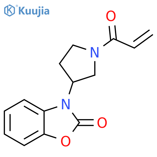 3-1-(prop-2-enoyl)pyrrolidin-3-yl-2,3-dihydro-1,3-benzoxazol-2-one structure