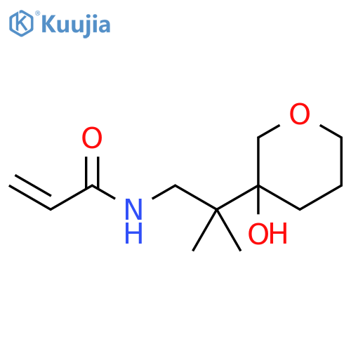N-2-(3-hydroxyoxan-3-yl)-2-methylpropylprop-2-enamide structure