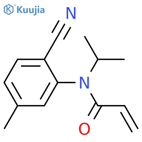 N-(2-cyano-5-methylphenyl)-N-(propan-2-yl)prop-2-enamide structure