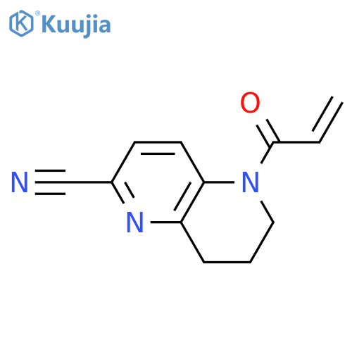 5-(prop-2-enoyl)-5,6,7,8-tetrahydro-1,5-naphthyridine-2-carbonitrile structure