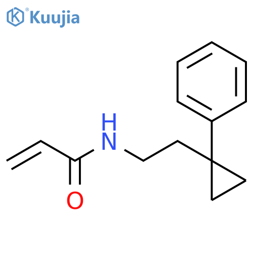 N-2-(1-phenylcyclopropyl)ethylprop-2-enamide structure