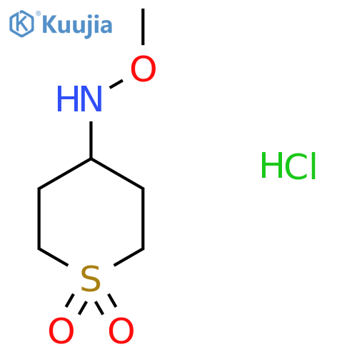 N-Methoxy-1,1-dioxothian-4-amine;hydrochloride structure