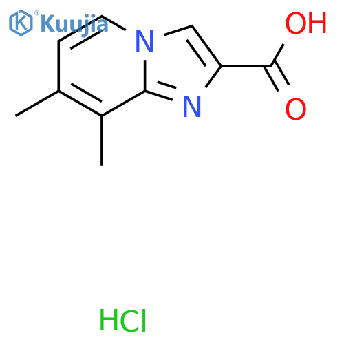 7,8-Dimethylimidazo[1,2-a]pyridine-2-carboxylic acid;hydrochloride structure