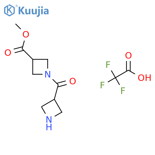 Methyl 1-(azetidine-3-carbonyl)azetidine-3-carboxylate;2,2,2-trifluoroacetic acid structure