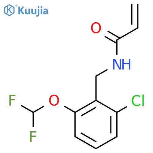 N-{2-chloro-6-(difluoromethoxy)phenylmethyl}prop-2-enamide structure