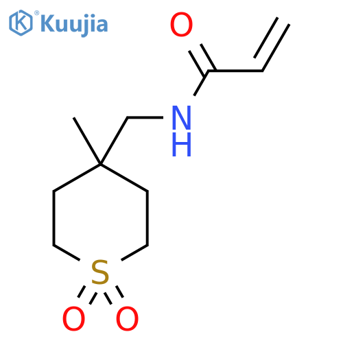 N-(4-methyl-1,1-dioxo-1lambda6-thian-4-yl)methylprop-2-enamide structure