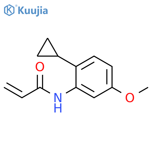 N-(2-cyclopropyl-5-methoxyphenyl)prop-2-enamide structure
