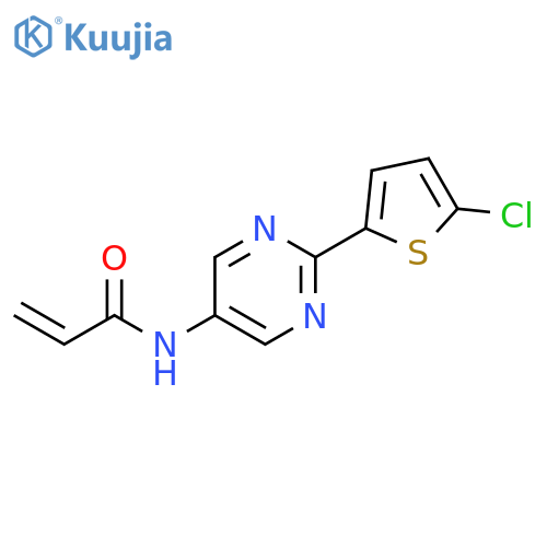 N-2-(5-chlorothiophen-2-yl)pyrimidin-5-ylprop-2-enamide structure