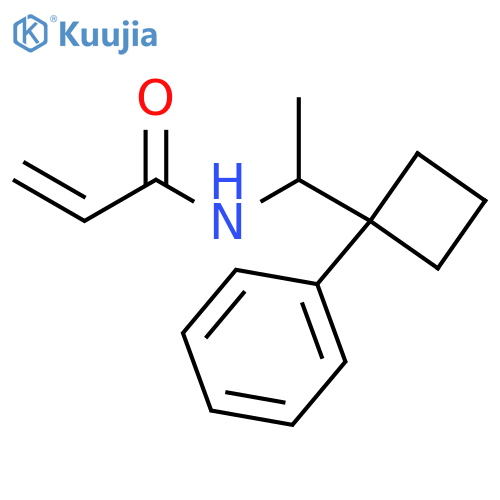 N-1-(1-phenylcyclobutyl)ethylprop-2-enamide structure