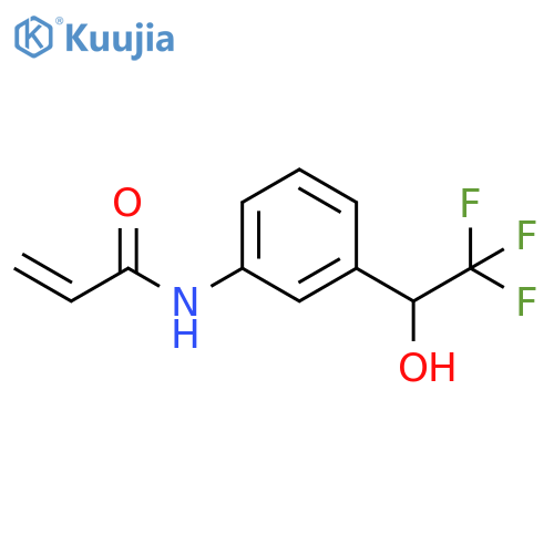 N-3-(2,2,2-trifluoro-1-hydroxyethyl)phenylprop-2-enamide structure