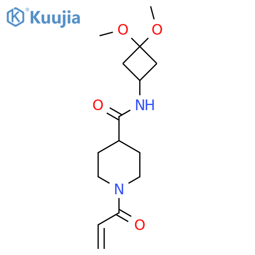 N-(3,3-Dimethoxycyclobutyl)-1-prop-2-enoylpiperidine-4-carboxamide structure